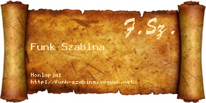 Funk Szabina névjegykártya
