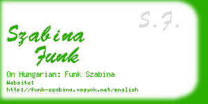 szabina funk business card